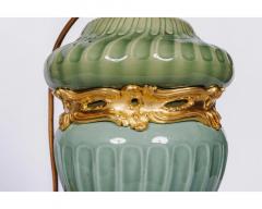 A Suite of Four Theodore Deck Ormolu Mounted Celadon Green Porcelain Lamps - 4092492