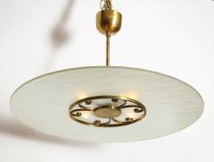 A Swedish Grace Frosted Glass and Brass Pendant Circa 1930s - 934110