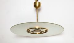 A Swedish Grace Frosted Glass and Brass Pendant Circa 1930s - 934113