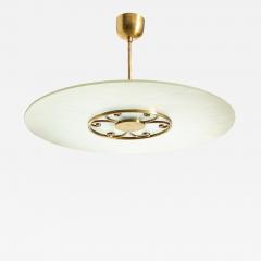 A Swedish Grace Frosted Glass and Brass Pendant Circa 1930s - 934963