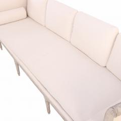 A Swedish Gustavian style painted settee daybed w cushions C 1800  - 4492302