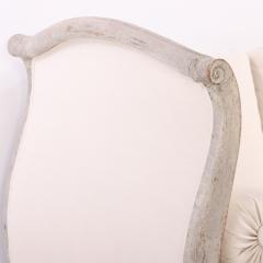 A Swedish Gustavian style painted settee daybed w cushions C 1800  - 4492304