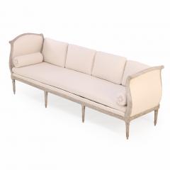 A Swedish Gustavian style painted settee daybed w cushions C 1800  - 4492305