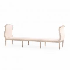 A Swedish Gustavian style painted settee daybed w cushions C 1800  - 4492306