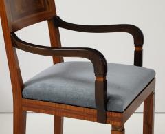 A Swedish Inlaid Walnut Open Armchair Circa 1940s - 3947496