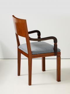 A Swedish Inlaid Walnut Open Armchair Circa 1940s - 3947497