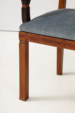 A Swedish Inlaid Walnut Open Armchair Circa 1940s - 3947503