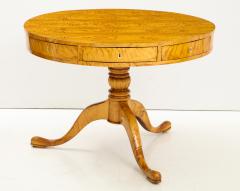 A Swedish Karl Johan Birch Root Drum Table Circa 1830s - 872394