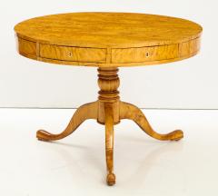 A Swedish Karl Johan Birch Root Drum Table Circa 1830s - 872396