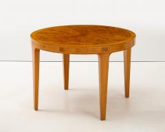 A Swedish Modern Circular Elmroot Sidetable circa 1940s - 3841913