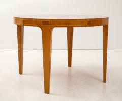 A Swedish Modern Circular Elmroot Sidetable circa 1940s - 3841916