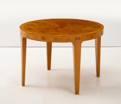 A Swedish Modern Circular Elmroot Sidetable circa 1940s - 3841921