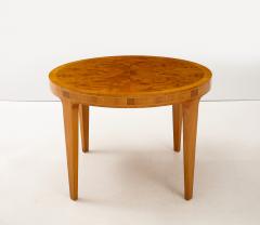 A Swedish Modern Circular Elmroot Sidetable circa 1940s - 3841922