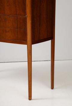 A Swedish Modern Walnut Cabinet Apprentice Examination Piece Dated 1955  - 3447243