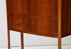 A Swedish Modern Walnut Cabinet Apprentice Examination Piece Dated 1955  - 3447249