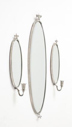 A Swedish Pewter Mirror Set CIrca 1930s - 4713639