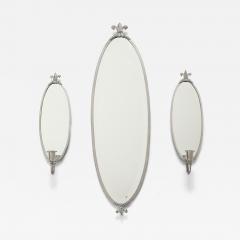 A Swedish Pewter Mirror Set CIrca 1930s - 4714676