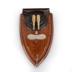 A Teak Model of the Stern of HMS Howe Presented to Captain Assheton Gore Curzon - 4347102