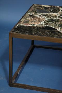 A Terrazzo Stone Coffee Table Supported on Handmade Steel Base - 2246593