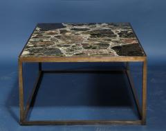 A Terrazzo Stone Coffee Table Supported on Handmade Steel Base - 2246606