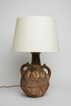 A Tribal Terracotta Table Lamp - 2330763
