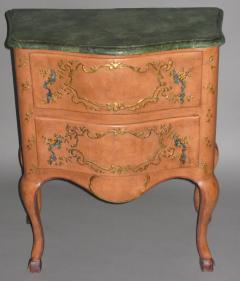 A Two Drawer Painted Chest with Faux Marble Top - 115559