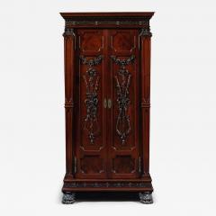 A VERY FINE AND PROBABLY UNIQUE MAHOGANY TWO DOOR CABINET - 3635754