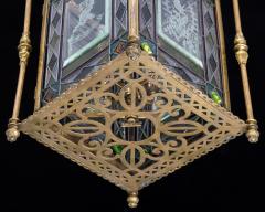 A VICTORIAN PERIOD AESTHETIC GILT BRASS HALL LANTERN - 3790948