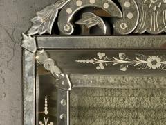 A Venetian Etched Glass Beveled Wall Console Pier Mirror - 2778721