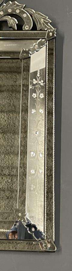 A Venetian Etched Glass Beveled Wall Console Pier Mirror - 2778722