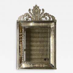 A Venetian Etched Glass Beveled Wall Console Pier Mirror - 2784262