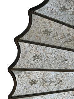 A Venetian Style Reverse etched Glass Sunburst Mirror - 3337668