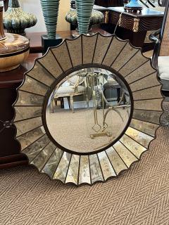 A Venetian Style Reverse etched Glass Sunburst Mirror - 3337672