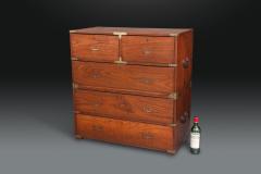 A Very Fine Two Part Campaign Chest of Drawers - 4690085
