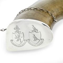 A Very Fine and Historically Significant George III Silver Mounted Powder Horn - 4227419