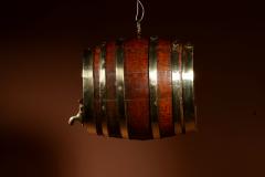 A Very Rare And Beautiful Coopered Oak And Brass Small Hanging Barrel  - 3325195