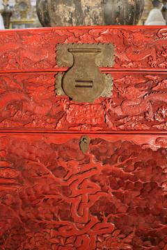 A Vibrant 19th Century Cinnabar Chinese Apothecary Chest - 3620720