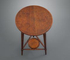 A Victorian Oak Campaign Lamp Table - 1625086