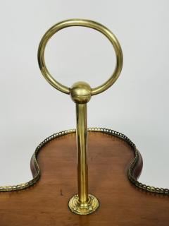 A Victorian Revolving Occasional Table in Brass Mahogany  - 3234539