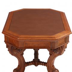 A Victorian Walnut Center Library Table Partners Desk C 1885  - 4333319