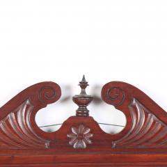 A Victorian carved mahogany wall mirror with shaped beveled mirror circa 1880  - 2276223