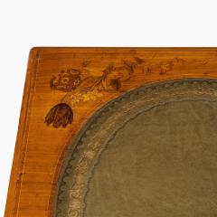 A Victorian walnut marquetry writing table attributed to Edward Holmes Baldock - 1598764