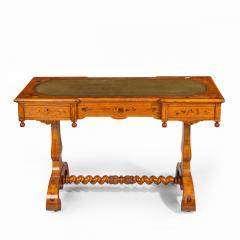 A Victorian walnut marquetry writing table attributed to Edward Holmes Baldock - 1598772