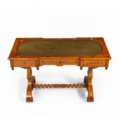 A Victorian walnut marquetry writing table attributed to Edward Holmes Baldock - 1598773