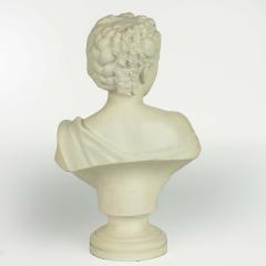A Victorian white painted terracotta bust of a young woman - 3120187