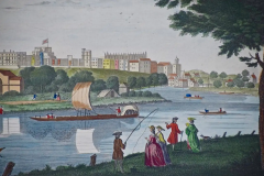 A View of the Royal Palace of Windsor An 18th Century Hand colored Engraving - 2738955