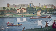 A View of the Royal Palace of Windsor An 18th Century Hand colored Engraving - 2738958