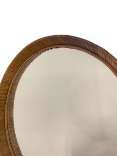 A Vintage Finnish Round Rattan Mirror 1960s - 3959668