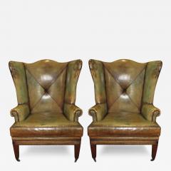 A Vintage Pair of Oversized Wing Chairs - 3561103