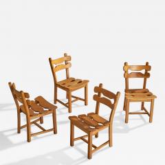 A W A Meubelfabriek Dining Room Chairs in Oak Netherlands 1960s - 4767736